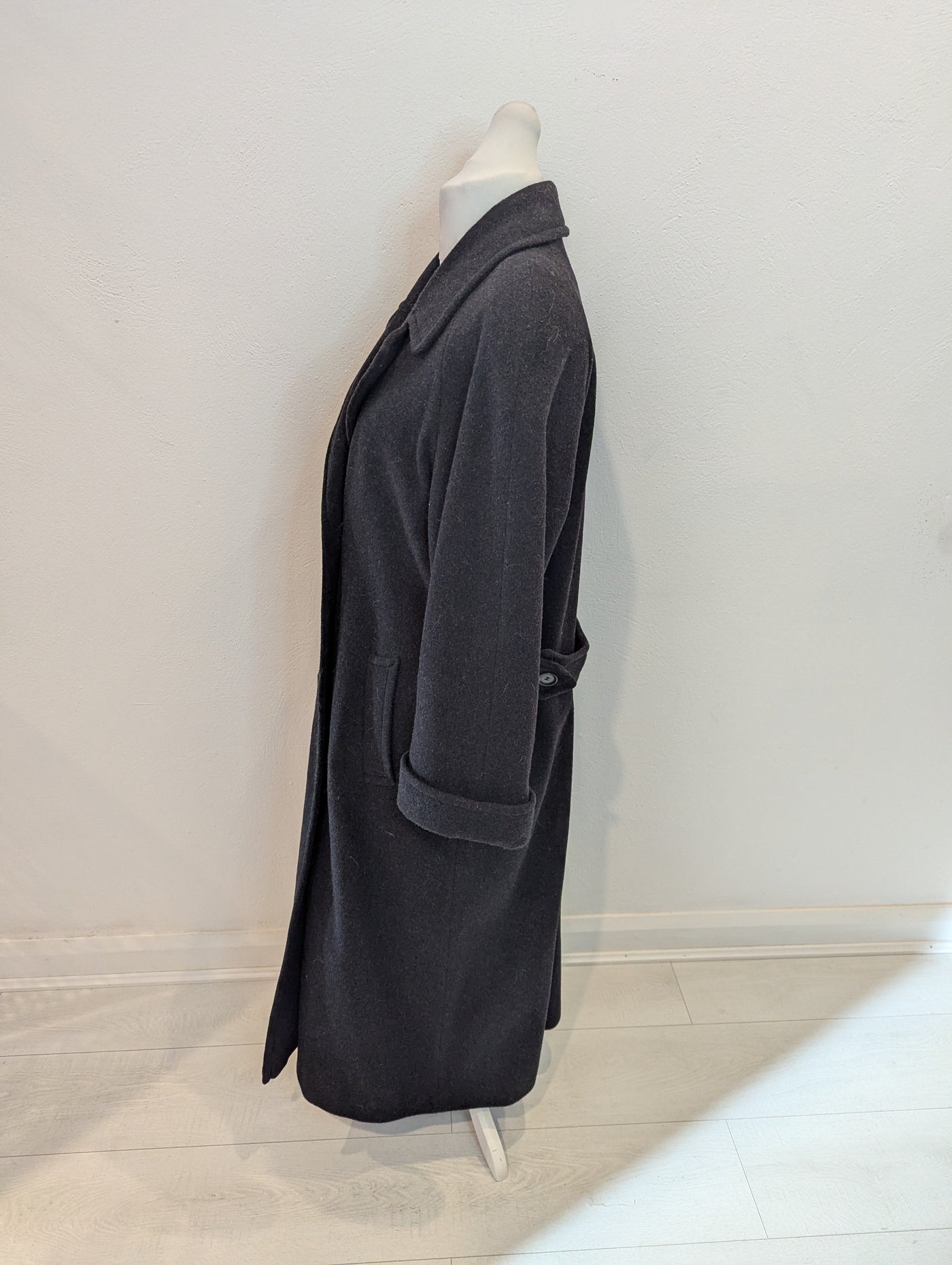 Premium Collection Charcoal Wool & Cashmere coat 16