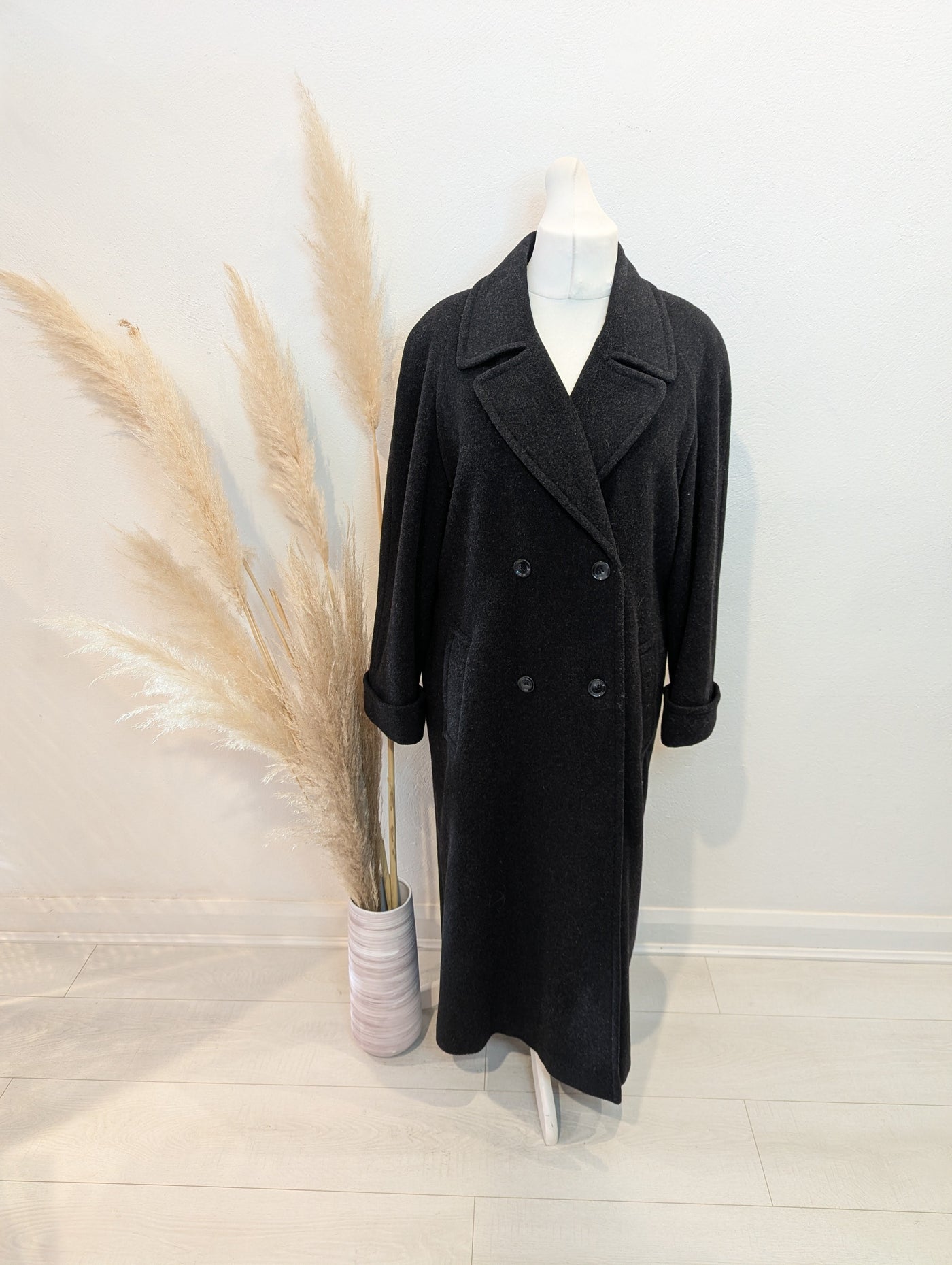 Premium Collection Charcoal Wool & Cashmere coat 16