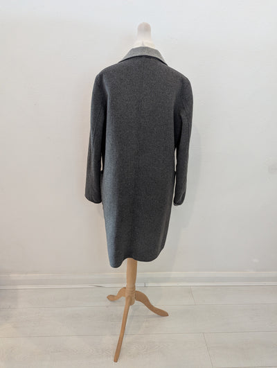 Sisley Grey Reversible Wool Mix Coat 8