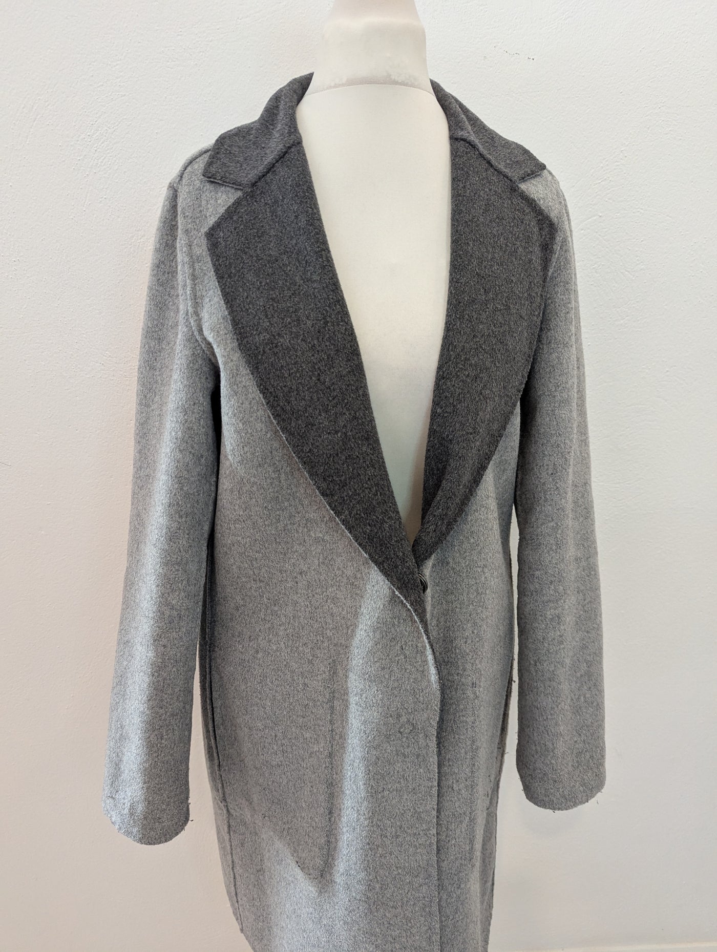 Sisley Grey Reversible Wool Mix Coat 8
