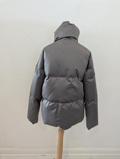Part Two Grey Puffa Jacket XS