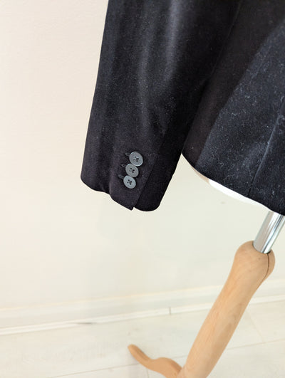 M&S Black Velvet Blazer 10