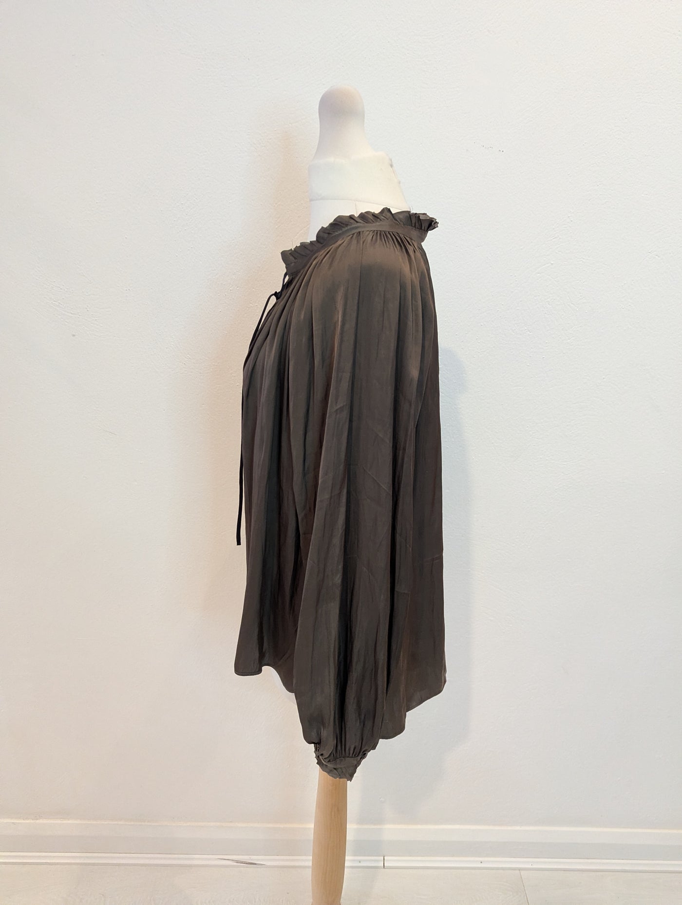 Zadig & Voltaire Khaki Satin Top S