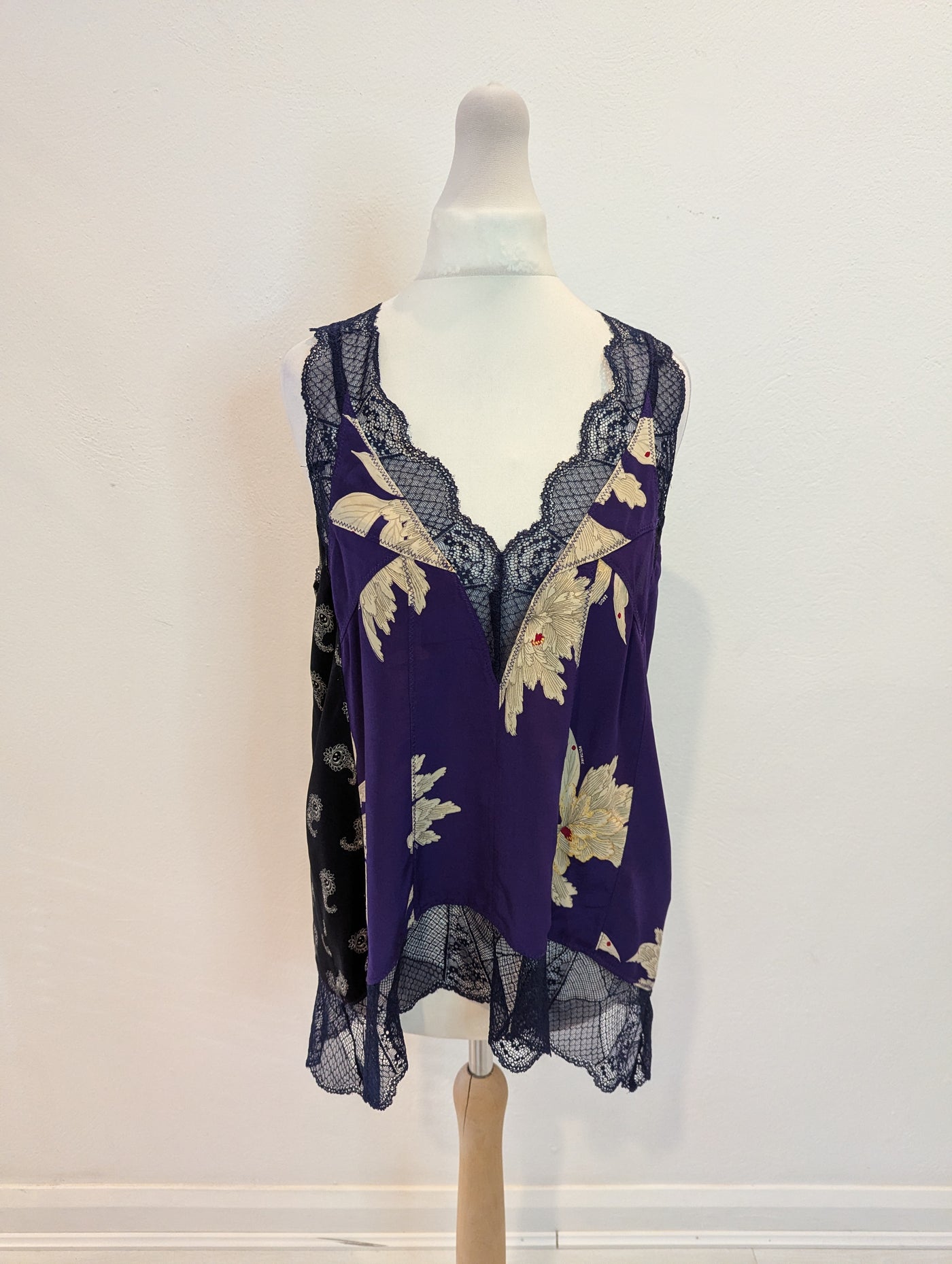 Zadig & Voltaire Purple Floral Top S