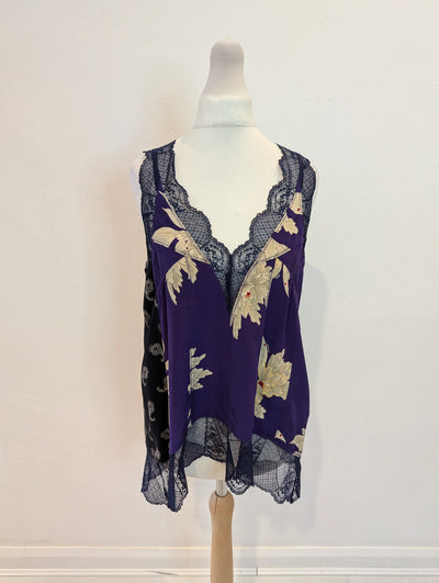 Zadig & Voltaire Purple Floral Top S