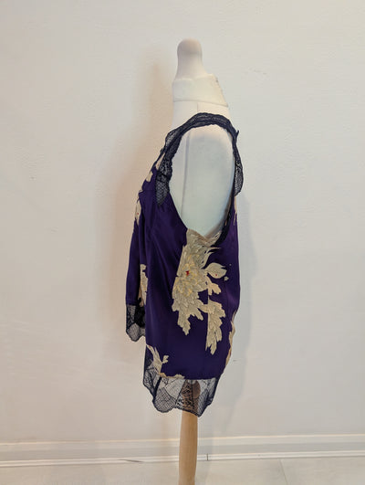 Zadig & Voltaire Purple Floral Top S