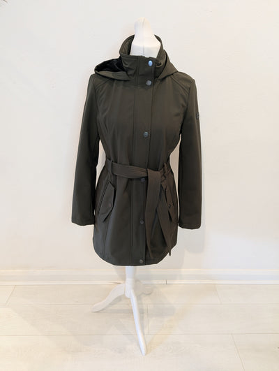 DKNY khaki belted coat S