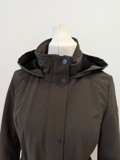 DKNY khaki belted coat S