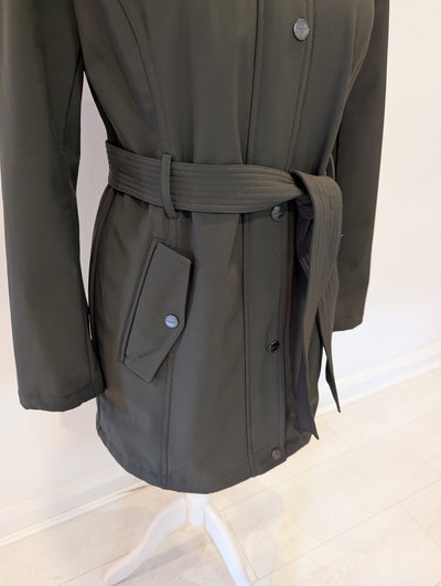 DKNY khaki belted coat S