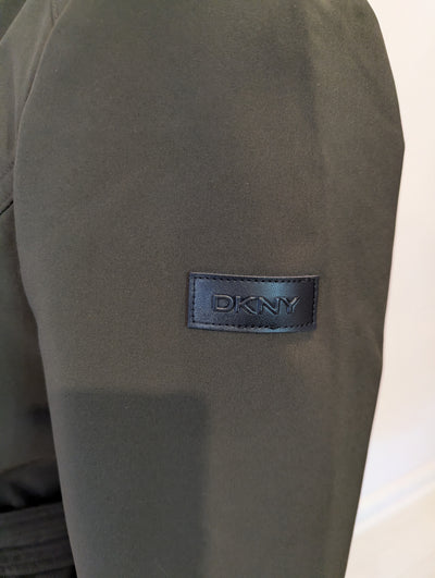DKNY khaki belted coat S