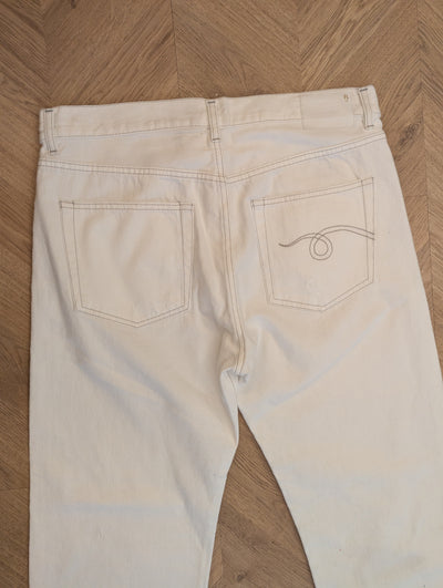 R 13 White Boyfriend Jeans 29