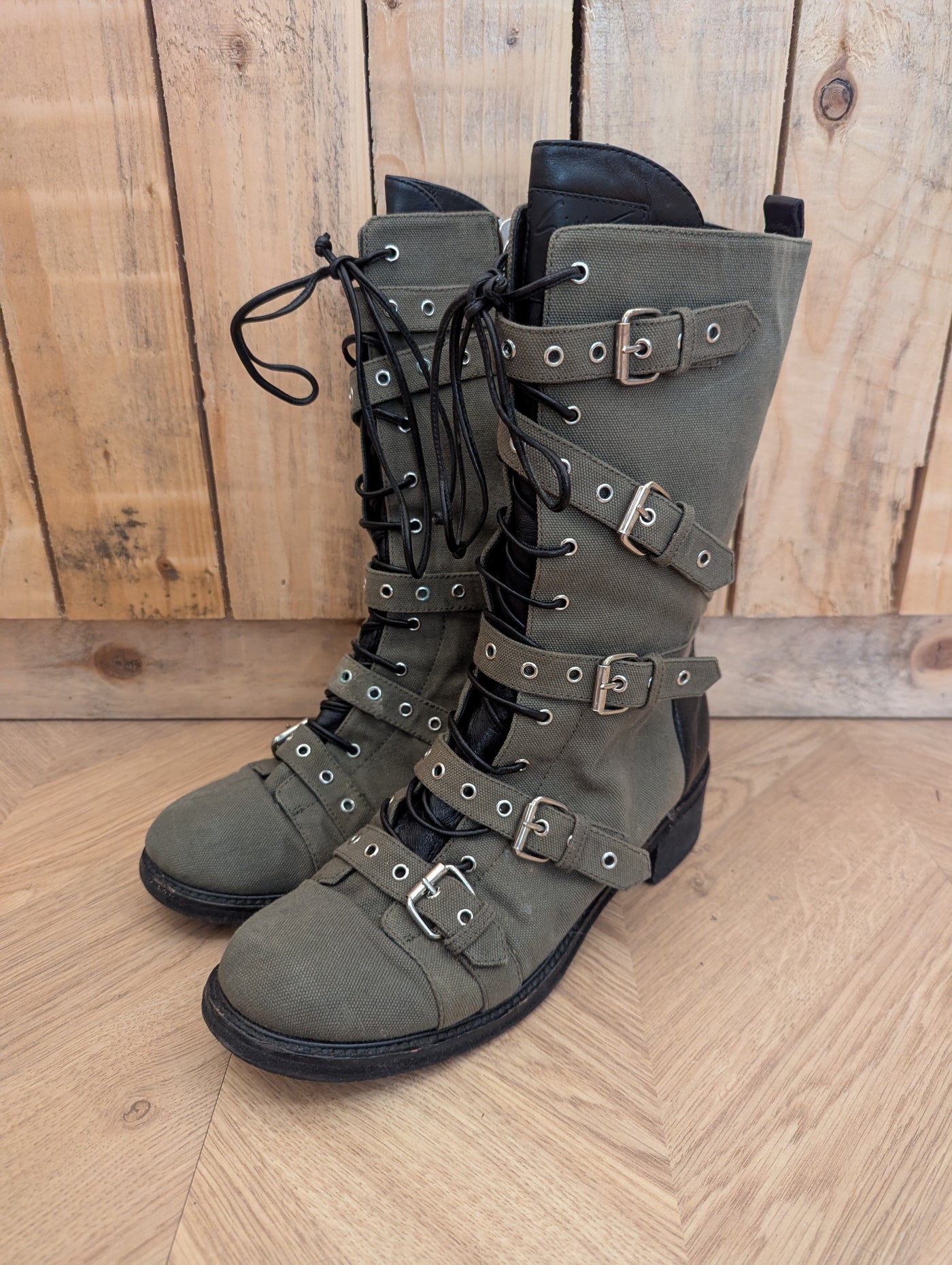 Giuseppe Zanotti Green Biker Boots 8