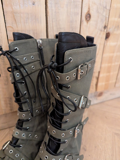 Giuseppe Zanotti Green Biker Boots 8