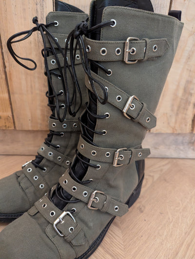 Giuseppe Zanotti Green Biker Boots 8