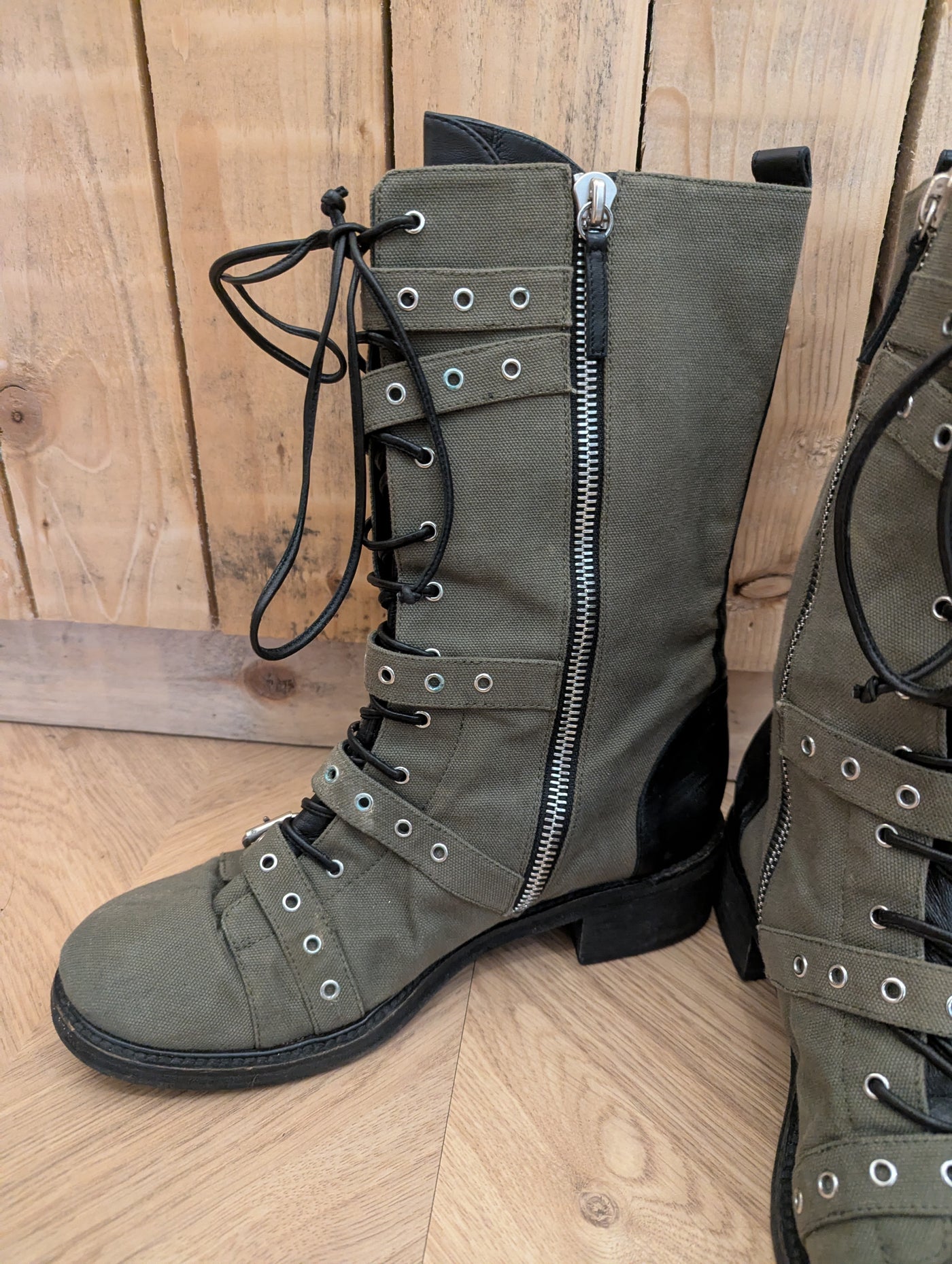 Giuseppe Zanotti Green Biker Boots 8