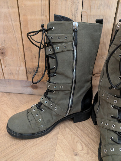 Giuseppe Zanotti Green Biker Boots 8