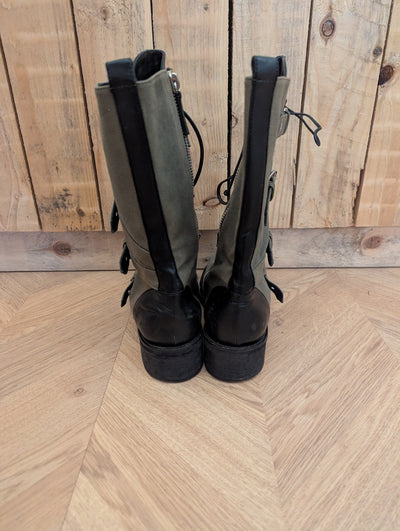 Giuseppe Zanotti Green Biker Boots 8