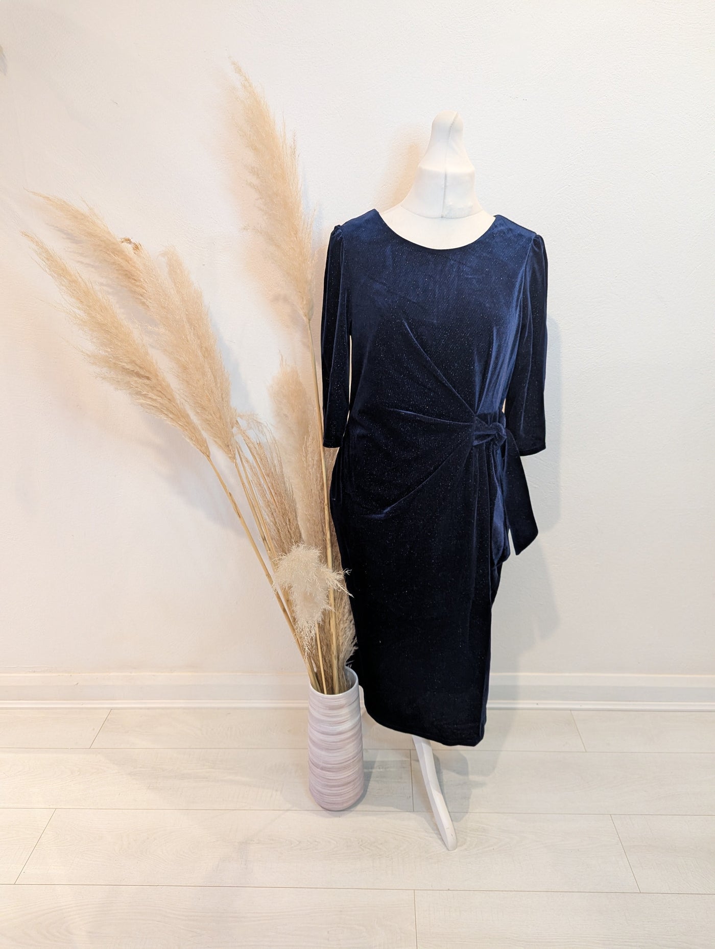 Jolie Moi Navy Sparkle Dress 18 NWT