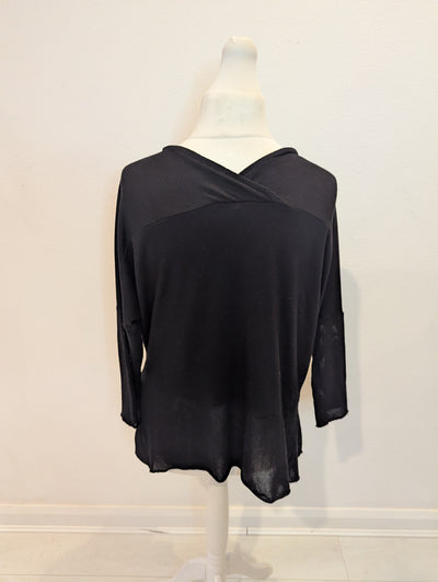 Ozai N Ku Black Mesh Trim Jumper S