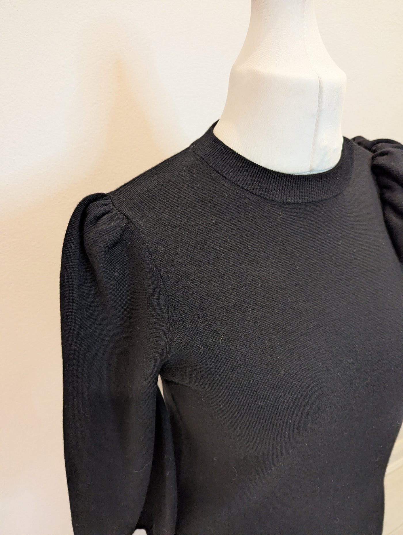 Cos Ruffle Shoulder Merino Wool Jumper M