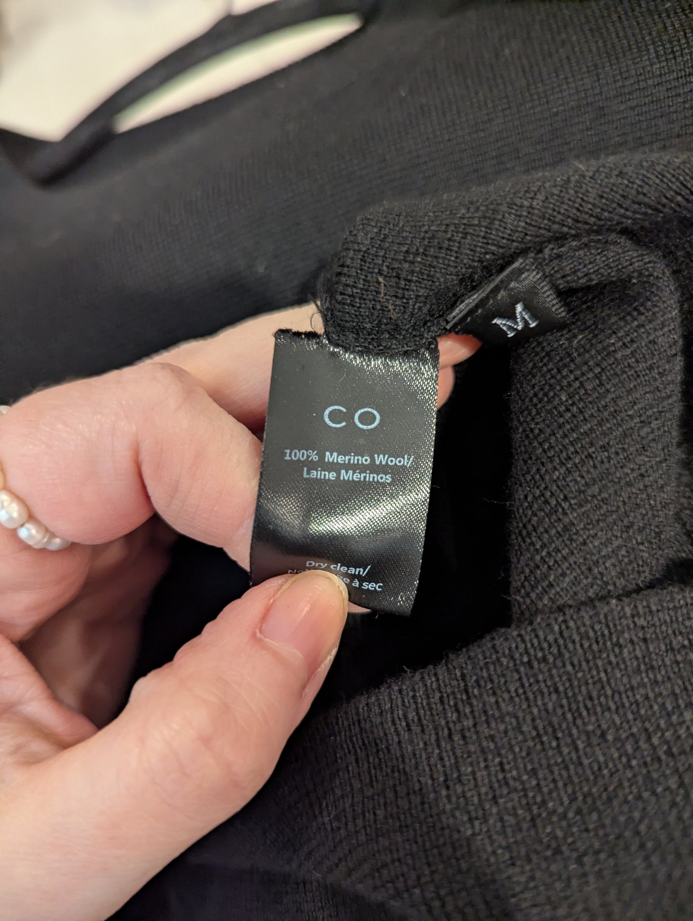 Cos Ruffle Shoulder Merino Wool Jumper M