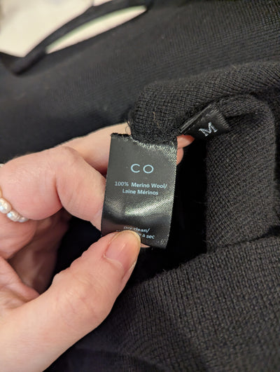 Cos Ruffle Shoulder Merino Wool Jumper M