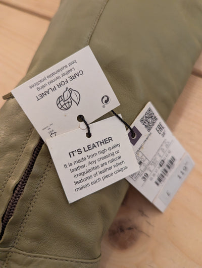 Zara Olive Green Over Knee Boots NWT 6 RRP £119