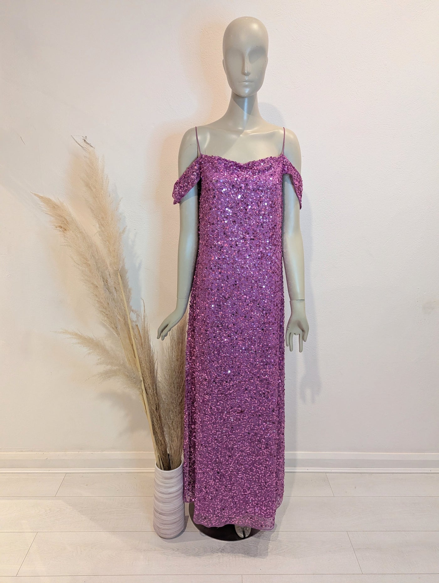 Coast Pink Sequin Maxi Dress 18