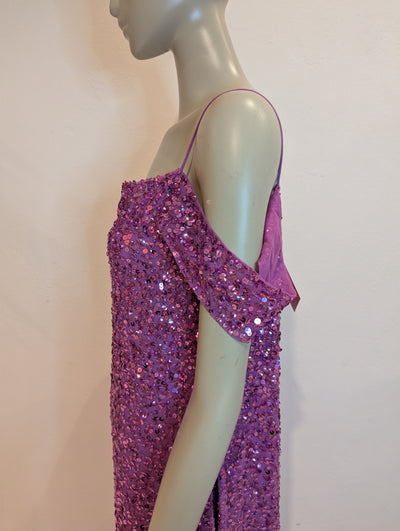 Coast Pink Sequin Maxi Dress 18