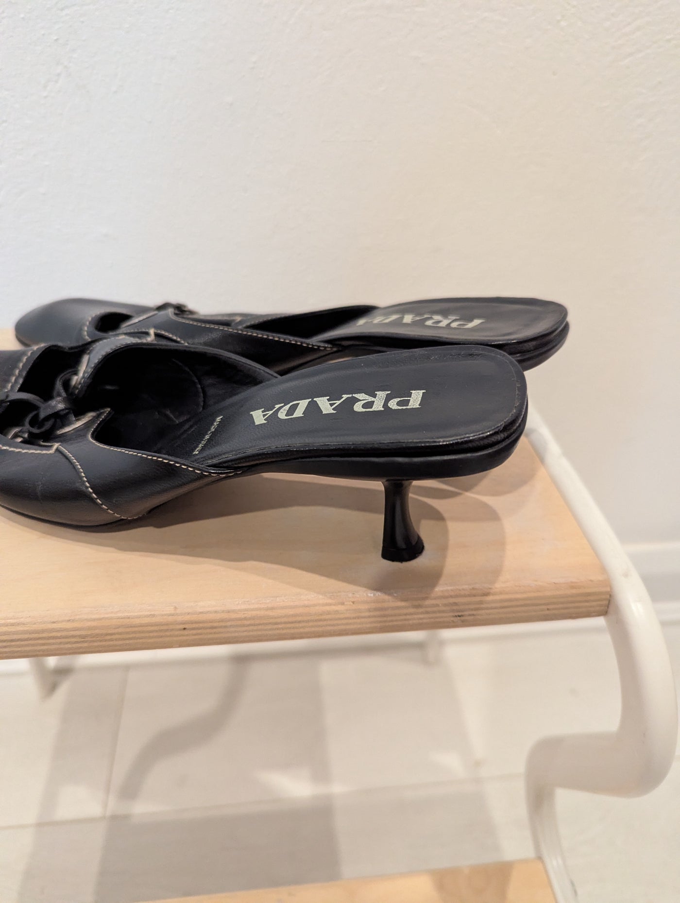 Prada Black Kitten Heels 8.5