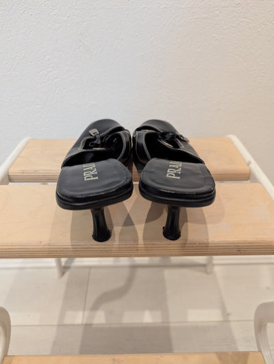 Prada Black Kitten Heels 8.5