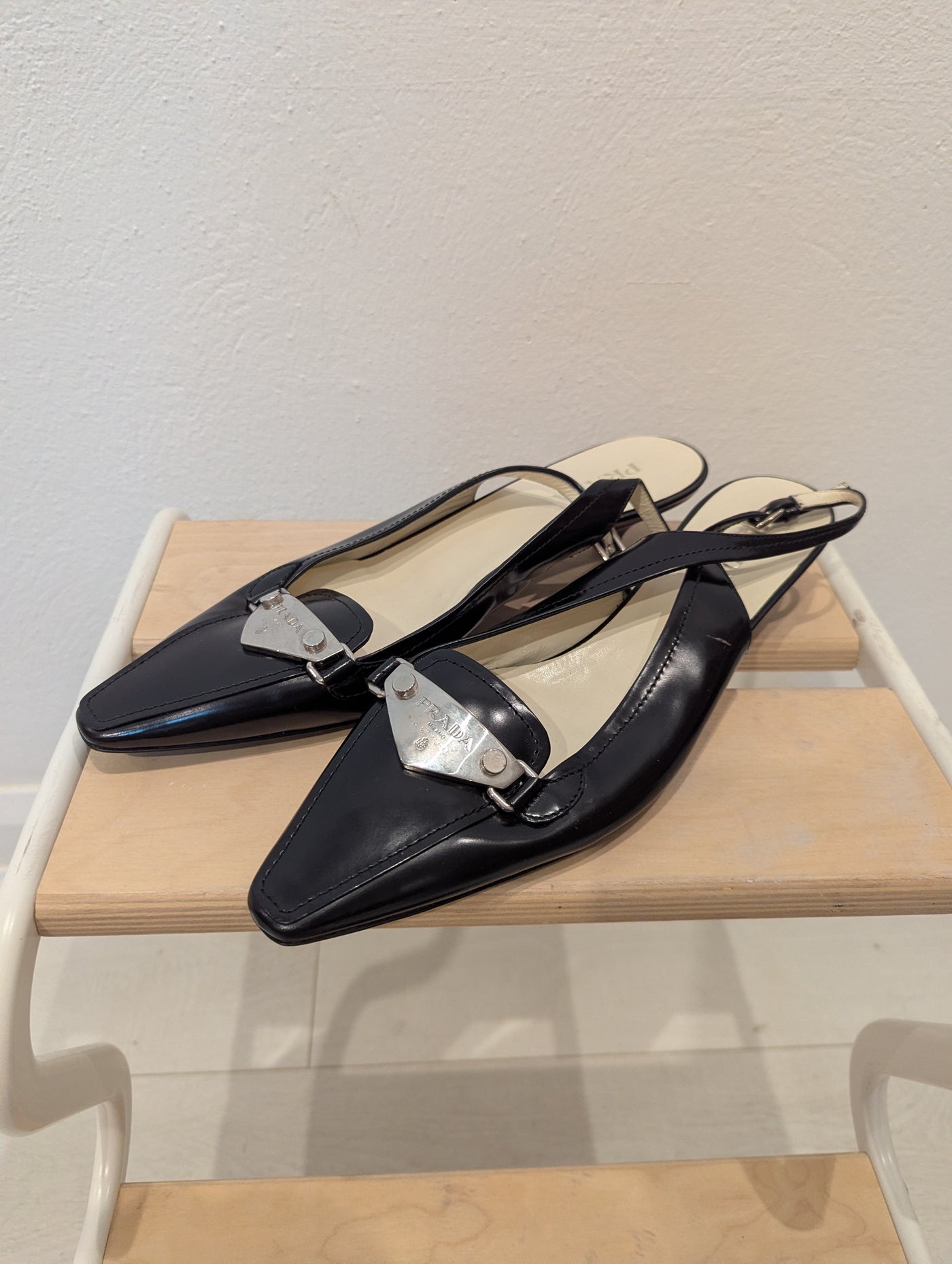 Prada Black Sling Back 8