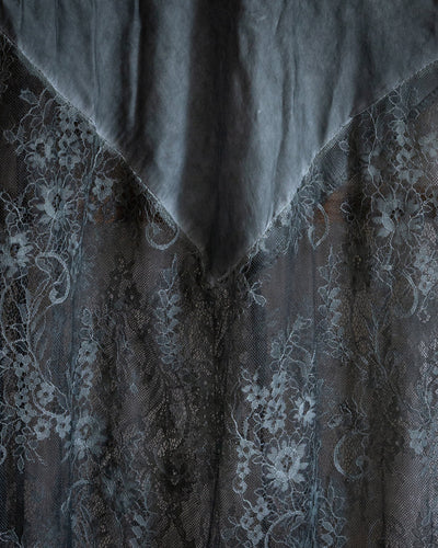 Veve Khaki Satin & Lace skirt