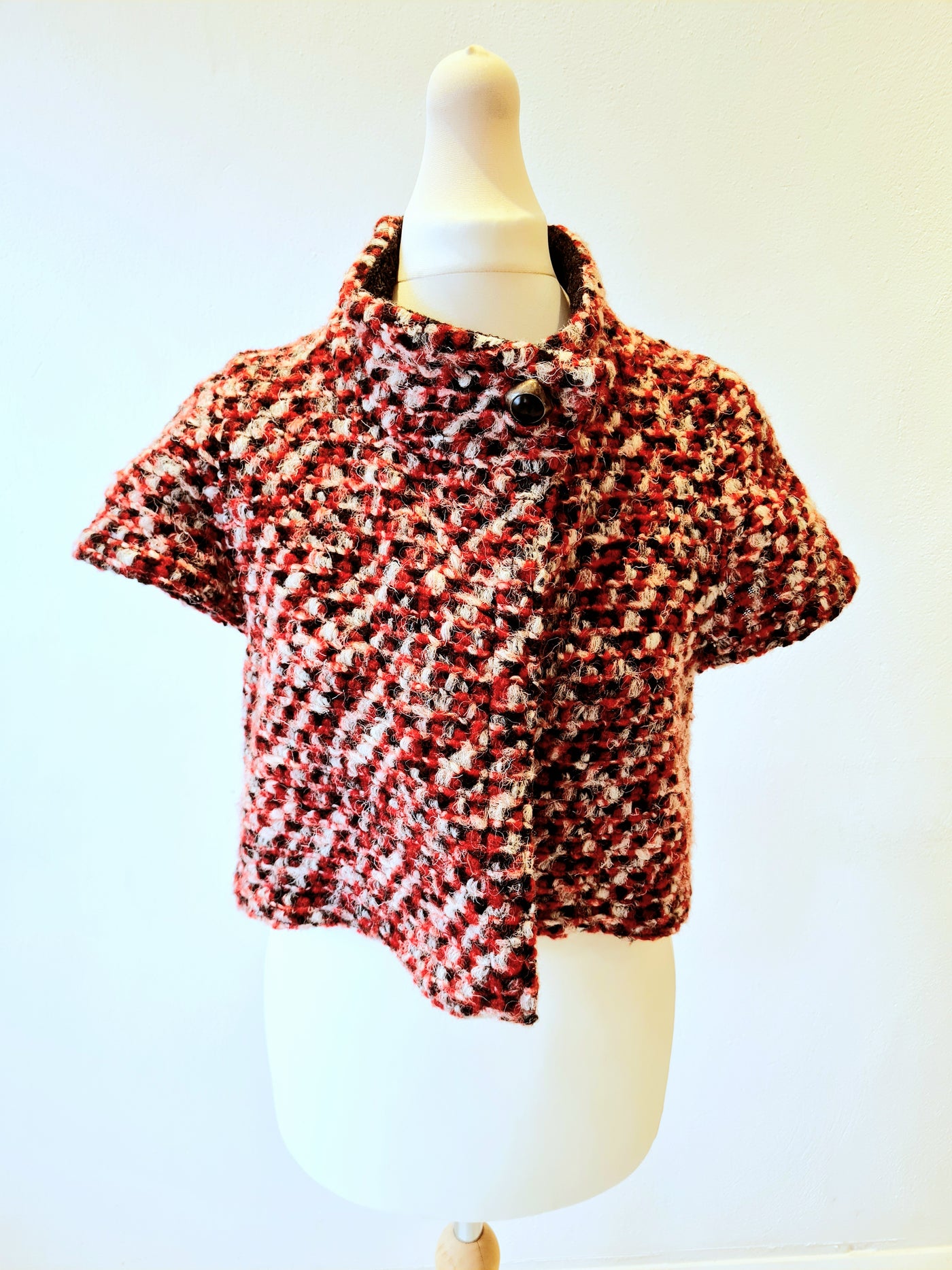 CoCo Menthe Red Knit Bolero S