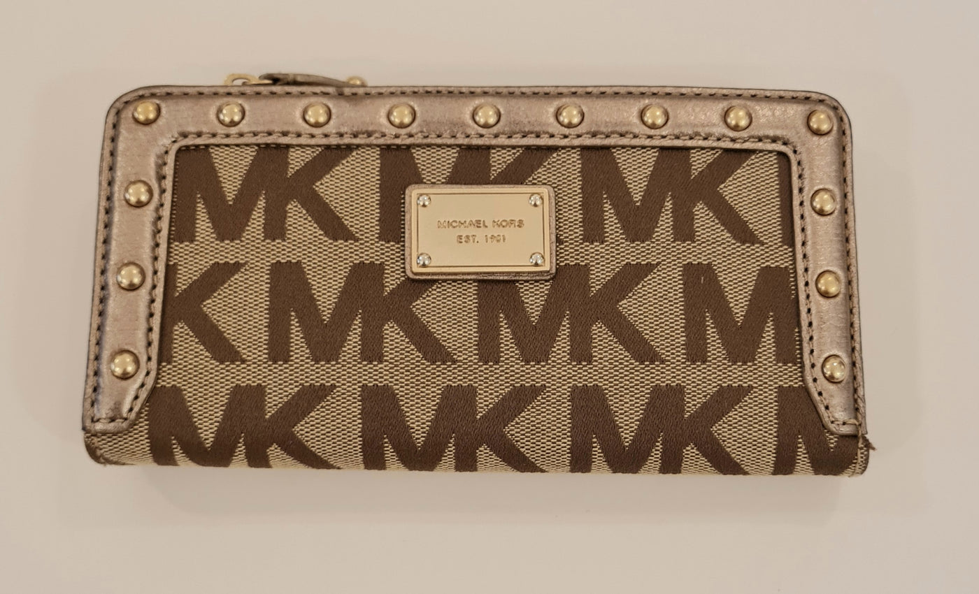 Michael Kors Pewter Monogram purse