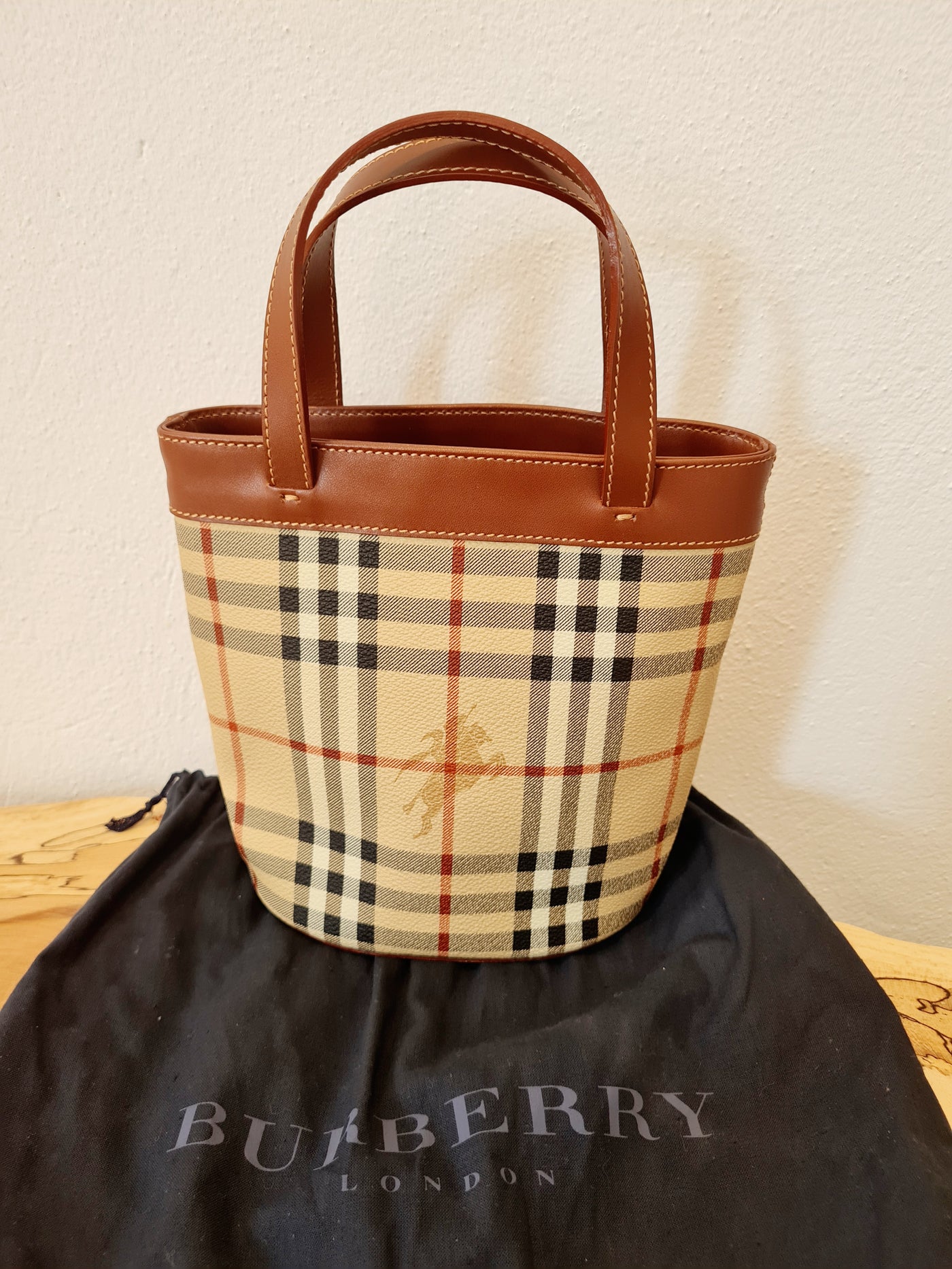 Burberry Vintage Haymarket small tote New with tags