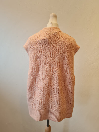 Zara Pink knit vest New L
