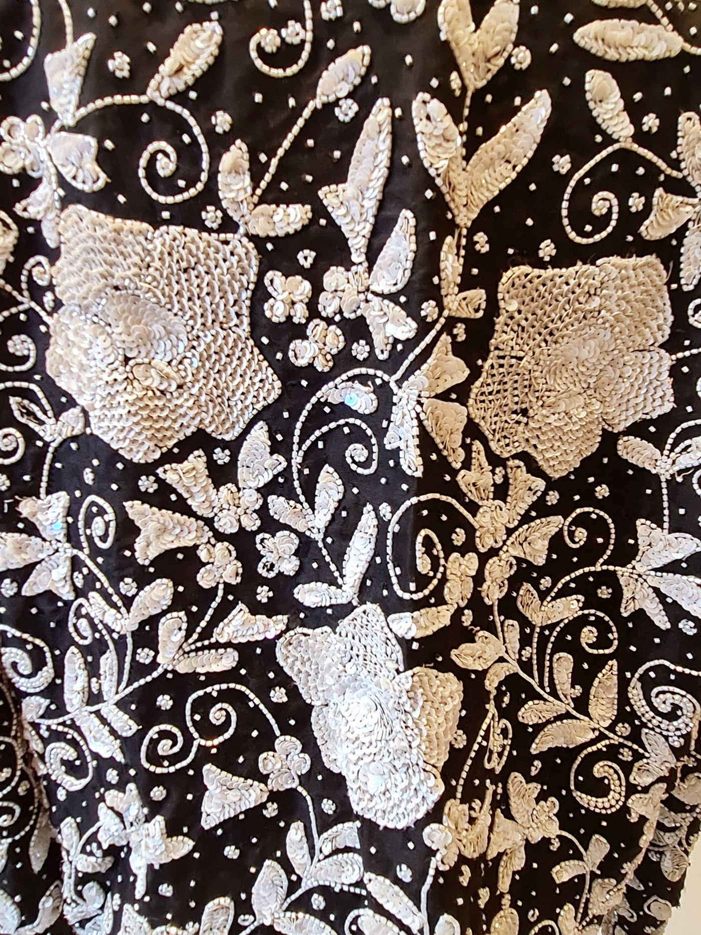 Vintage Frank Usher Sequin silk jacket 12/14
