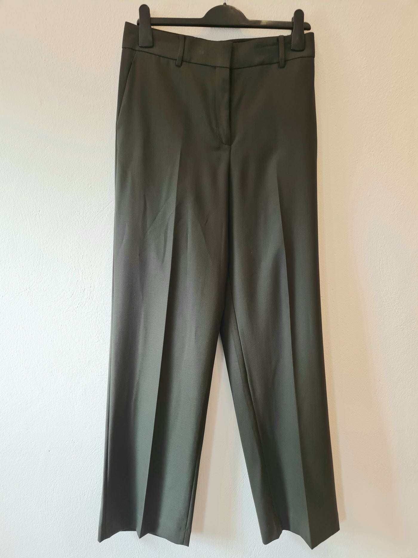 Reiss dark green flared trousers 10