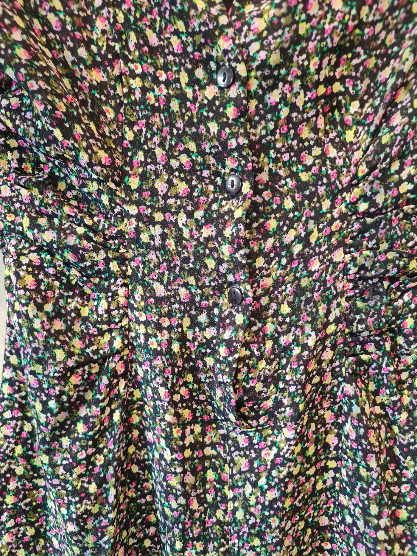 River Island Black Ditsy floral playsuit Size 8