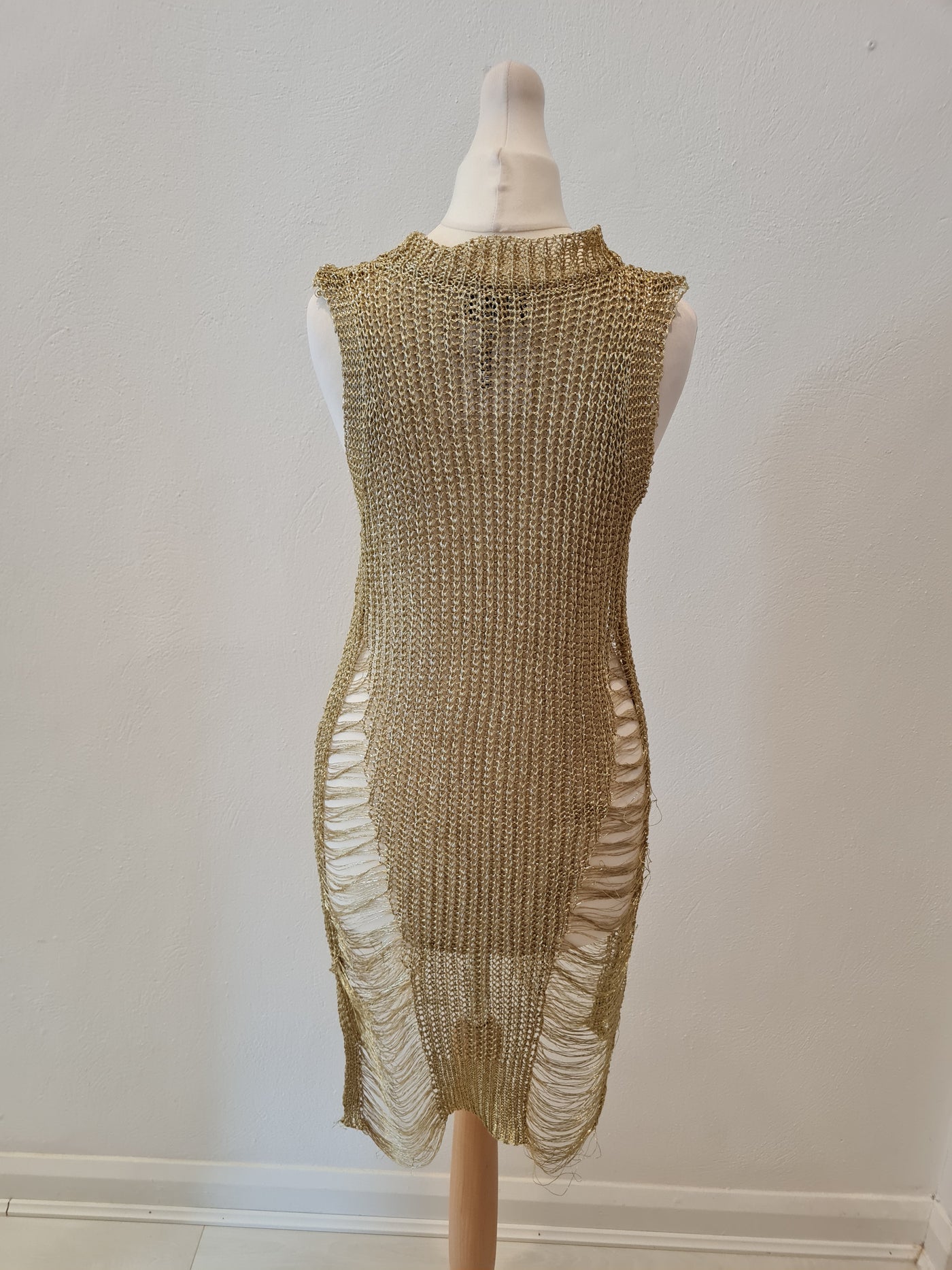 gold mesh cover up dress Stella Sequin Long Sleeve Dress Swim Cover Up - Gold