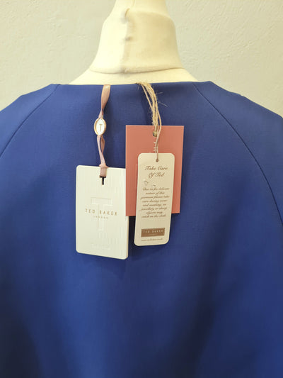 Ted Baker Baker Blue Cape Bodycon 2 New RRP £189