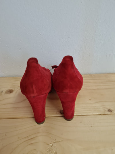 Irregular Choice Red Tie Front Heels 5
