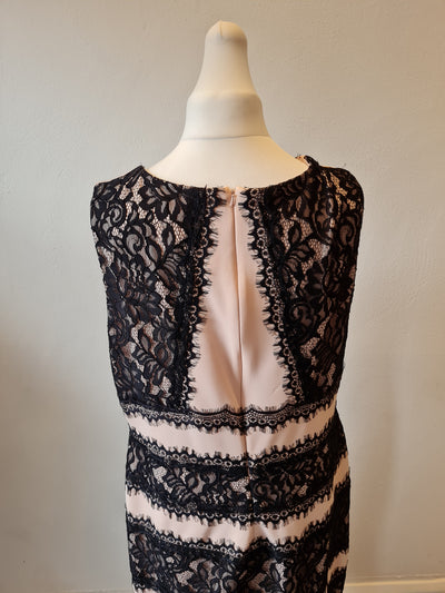 Debut Pink/black lace dress 20