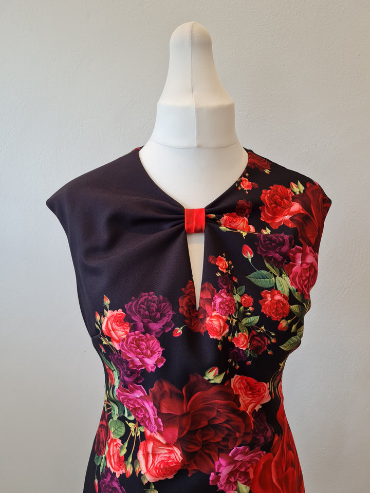 TED BAKERブラックドレス Ted Baker Skater Dress With Floral Border - Black | ModeSens