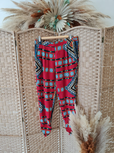 River Island Red multi trousers 12