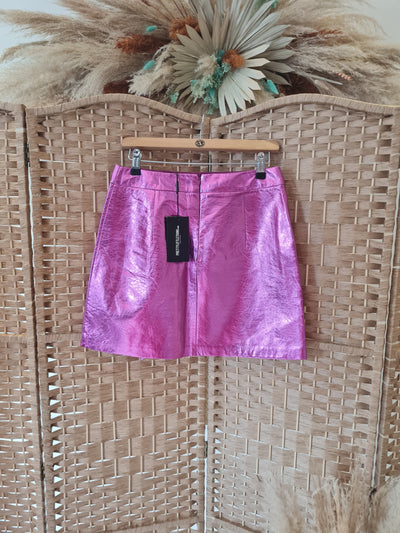 Pretty Little Thing Pink Ruffle skirt Size 8