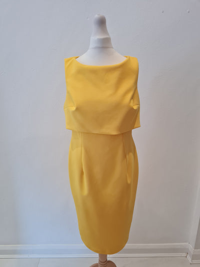 Genese London Yellow overlay Dress 12