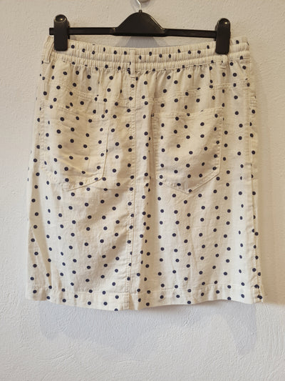 M&S Cream Spot Skirt 14