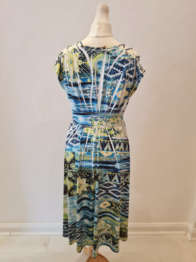 S Twelve Blue & Lime Dress M